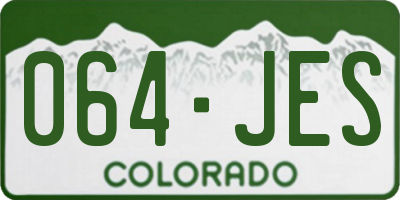 CO license plate 064JES