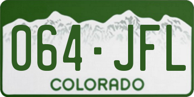 CO license plate 064JFL