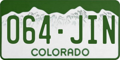 CO license plate 064JIN
