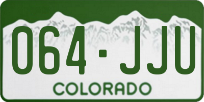 CO license plate 064JJU