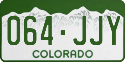 CO license plate 064JJY