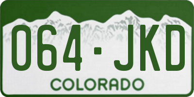 CO license plate 064JKD