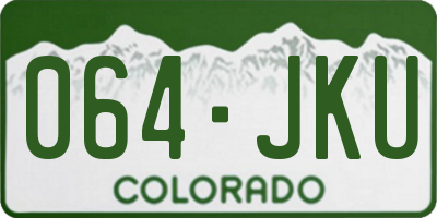 CO license plate 064JKU