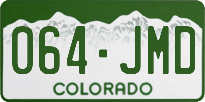 CO license plate 064JMD