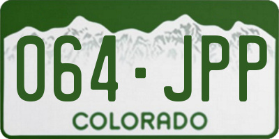CO license plate 064JPP