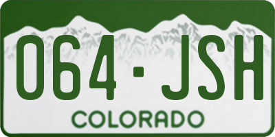 CO license plate 064JSH