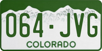 CO license plate 064JVG