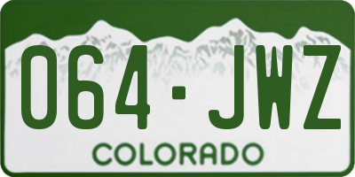 CO license plate 064JWZ