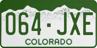 CO license plate 064JXE