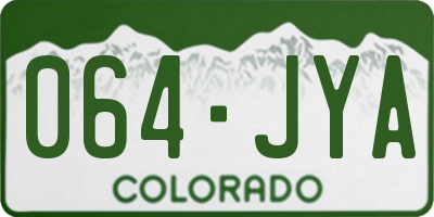 CO license plate 064JYA