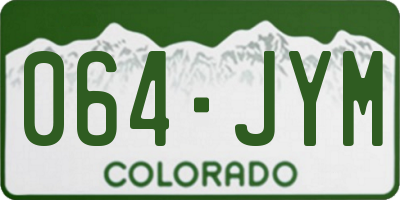 CO license plate 064JYM