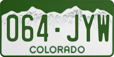 CO license plate 064JYW
