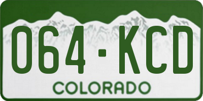 CO license plate 064KCD