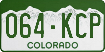 CO license plate 064KCP