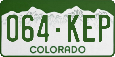 CO license plate 064KEP