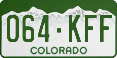 CO license plate 064KFF