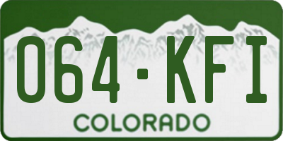CO license plate 064KFI