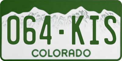 CO license plate 064KIS