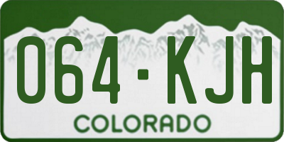 CO license plate 064KJH