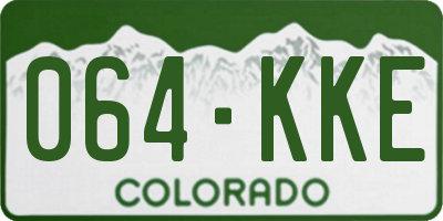 CO license plate 064KKE