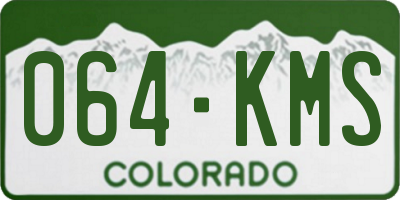 CO license plate 064KMS