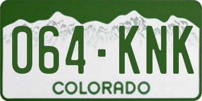CO license plate 064KNK