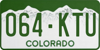 CO license plate 064KTU