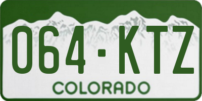 CO license plate 064KTZ