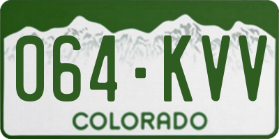 CO license plate 064KVV