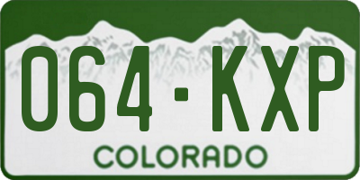CO license plate 064KXP