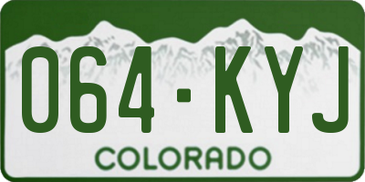 CO license plate 064KYJ