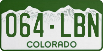 CO license plate 064LBN