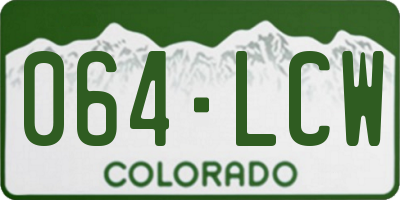 CO license plate 064LCW