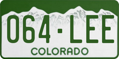 CO license plate 064LEE