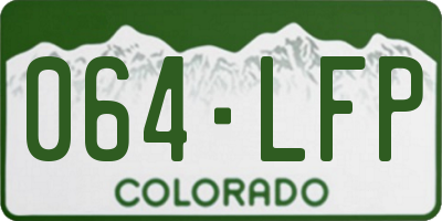 CO license plate 064LFP