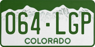 CO license plate 064LGP