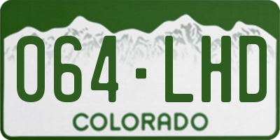 CO license plate 064LHD