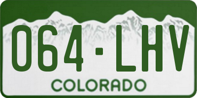 CO license plate 064LHV