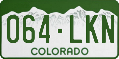 CO license plate 064LKN