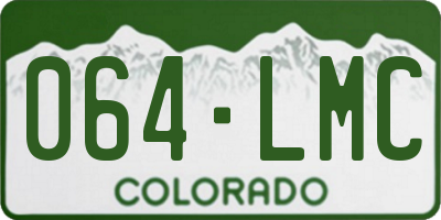 CO license plate 064LMC