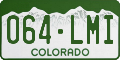 CO license plate 064LMI