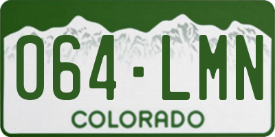 CO license plate 064LMN