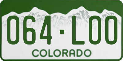 CO license plate 064LOO