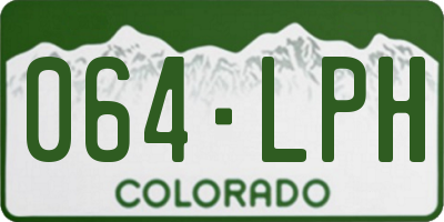 CO license plate 064LPH