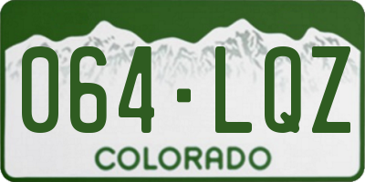 CO license plate 064LQZ