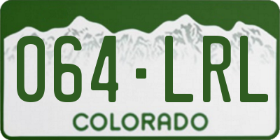 CO license plate 064LRL