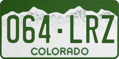 CO license plate 064LRZ