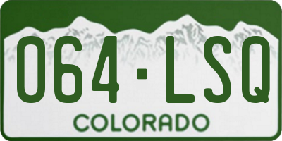 CO license plate 064LSQ