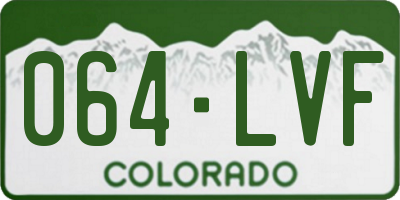 CO license plate 064LVF