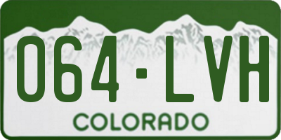 CO license plate 064LVH